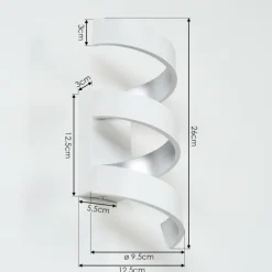 Applique murale Rezat LED Blanc, 3 lumières