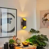 Applique murale Ricardone Noir, 1 lumière
