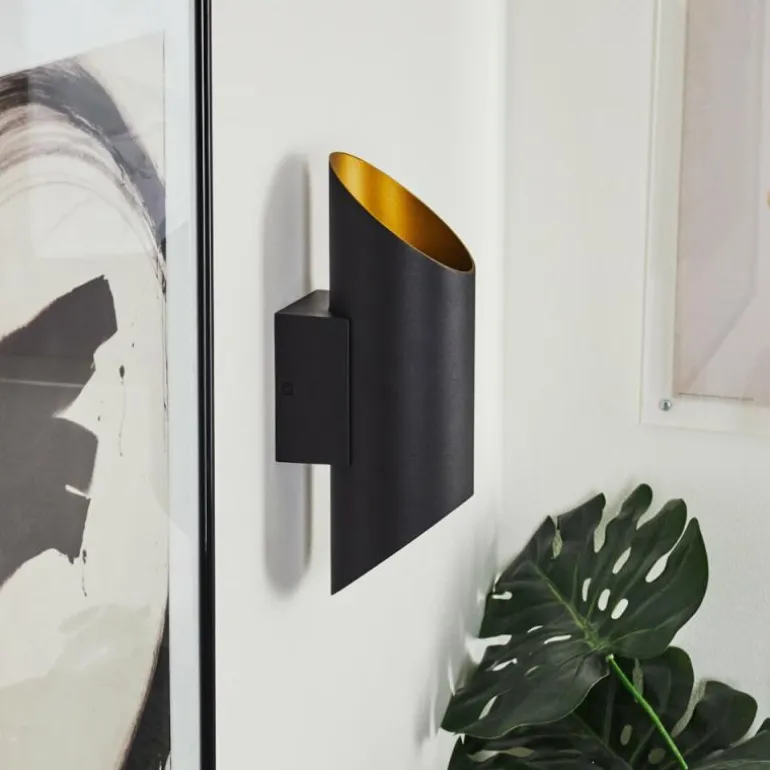 Applique murale Ricardone Noir, 1 lumière