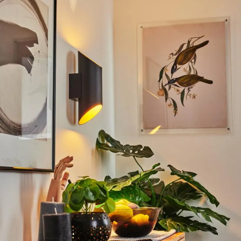 Applique murale Ricardone Noir, 1 lumière