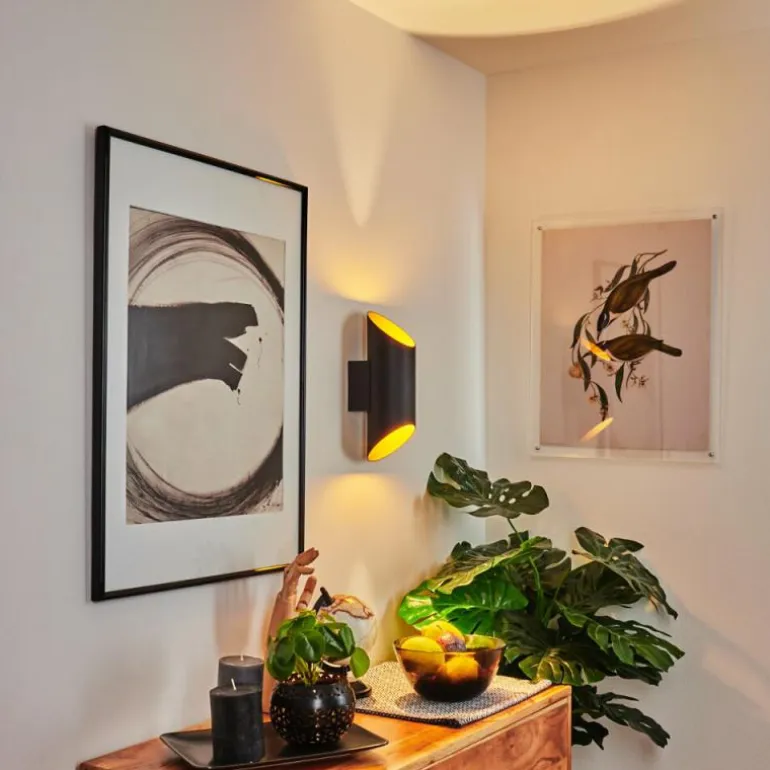 Applique murale Ricardone Noir, 1 lumière