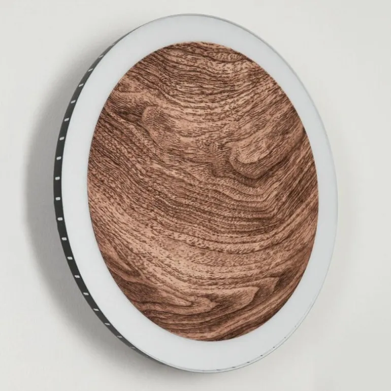 Applique murale Rocha LED Brun, Couleur bois, Noir, 1 lumière