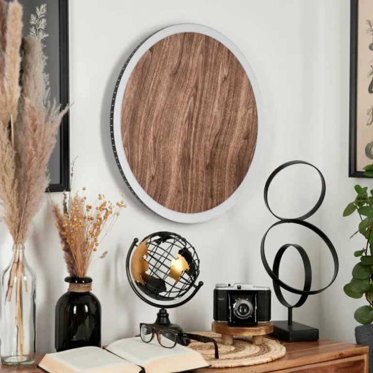 Applique murale Rocha LED Brun, Couleur bois, Noir, 1 lumière