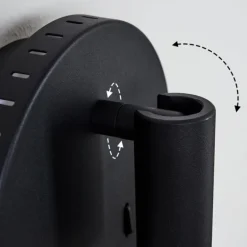 Applique murale Rukutu LED Noir, 2 lumières