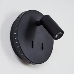Applique murale Rukutu LED Noir, 2 lumières