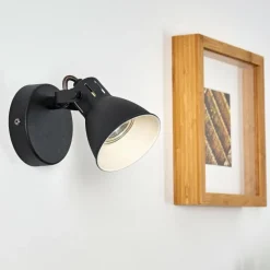Applique murale Salinas Noir, 1 lumière