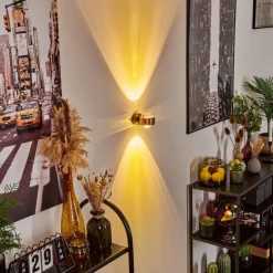 Applique murale Sapri Cuivre, Noir, 1 lumière