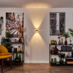 Applique murale Sapri Vieux laiton, Noir, 1 lumière