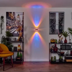 Applique murale Sapri Vieux laiton, Noir, 1 lumière