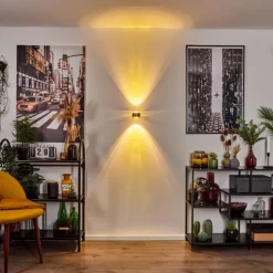 Applique murale Sapri Vieux laiton, Noir, 1 lumière