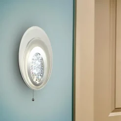 Applique murale Searchlight WALL LED Chrome, Blanc, 1 lumière