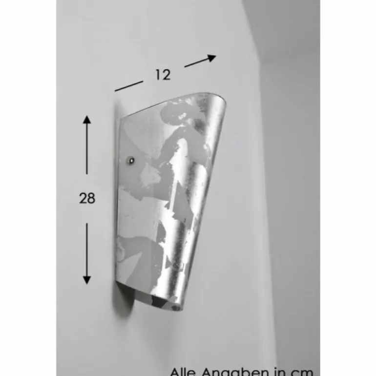 Applique murale Selene Argenté, Blanc, 1 lumière