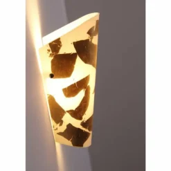 Applique murale Selene Or, Blanc, 1 lumière