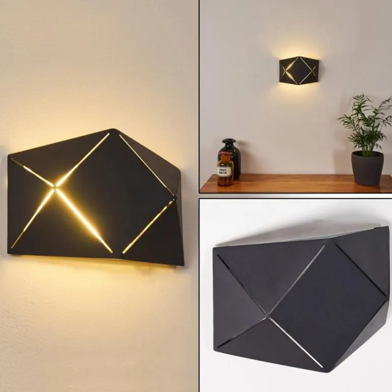 Applique murale Shouver LED Noir, 1 lumière