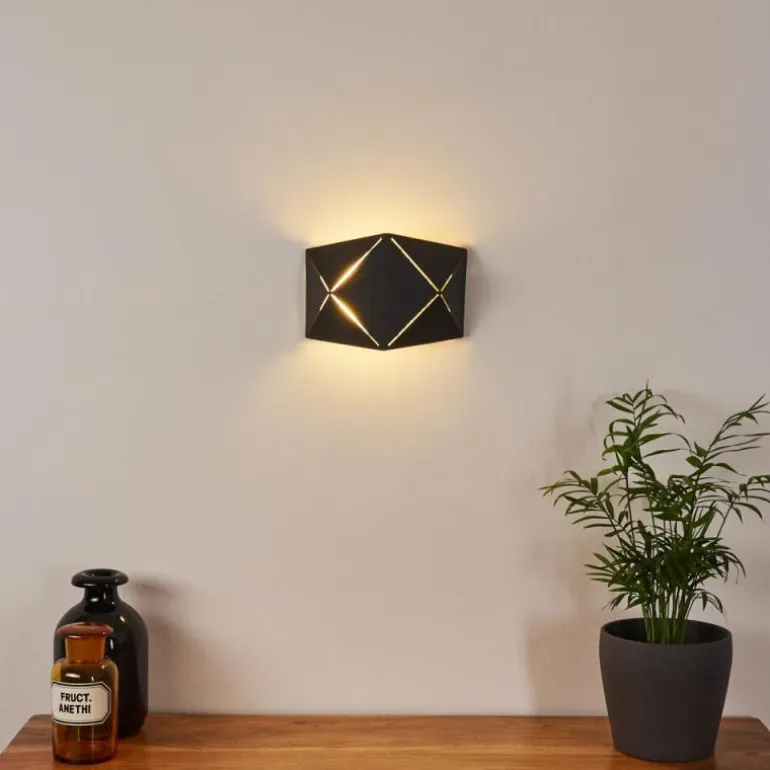 Applique murale Shouver LED Noir, 1 lumière