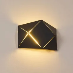 Applique murale Shouver LED Noir, 1 lumière