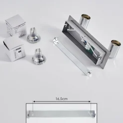 Applique murale Sibarco Chrome, 2 lumières
