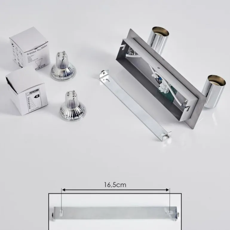 Applique murale Sibarco Chrome, 2 lumières
