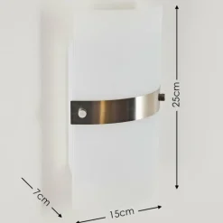 Applique murale Sibo Acier inoxydable, 2 lumières