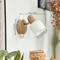 Applique murale Sivol Beige, Sable, 1 lumière