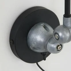 Applique murale Steinhauer Darvin Gris, Noir, 1 lumière
