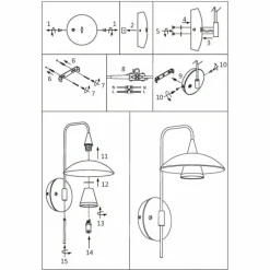 Applique murale Steinhauer Tallerken LED Acier inoxydable, Blanc, 1 lumière
