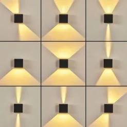 Applique murale Strandaa LED Noir, 2 lumières