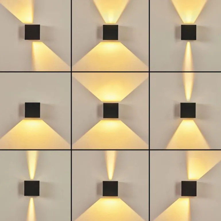 Applique murale Strandaa LED Noir, 2 lumières