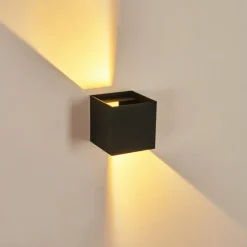 Applique murale Strandaa LED Noir, 2 lumières