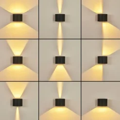 Applique murale Strandaa LED Noir, 2 lumières