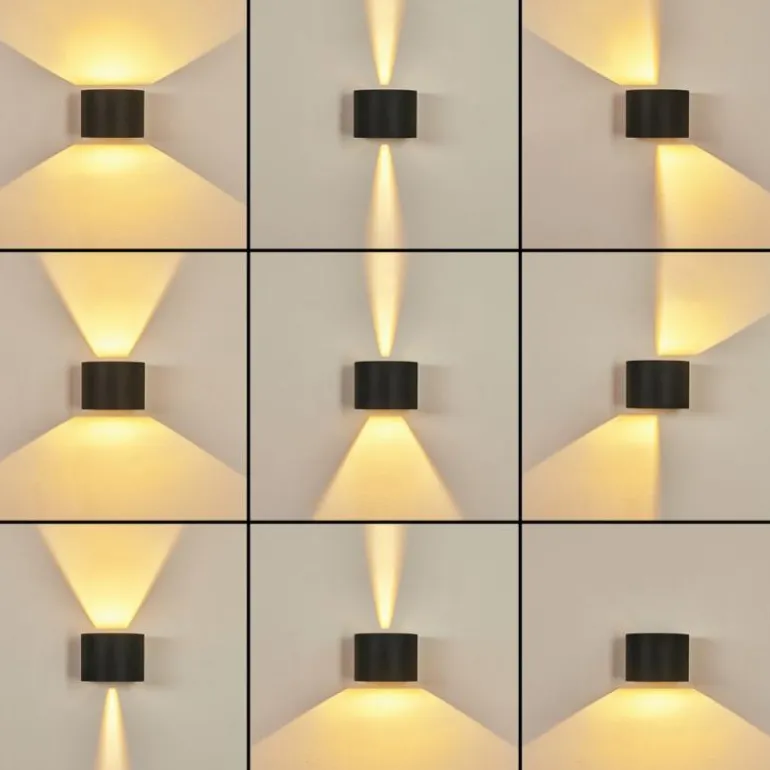 Applique murale Strandaa LED Noir, 2 lumières