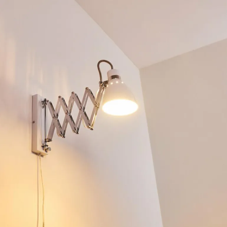 Applique murale Stranderott Chrome, Blanc, 1 lumière