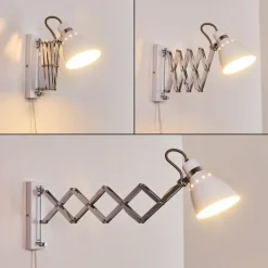 Applique murale Stranderott Chrome, Blanc, 1 lumière