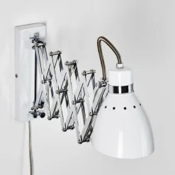 Applique murale Stranderott Chrome, Blanc, 1 lumière