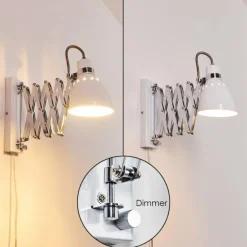 Applique murale Stranderott Chrome, Blanc, 1 lumière