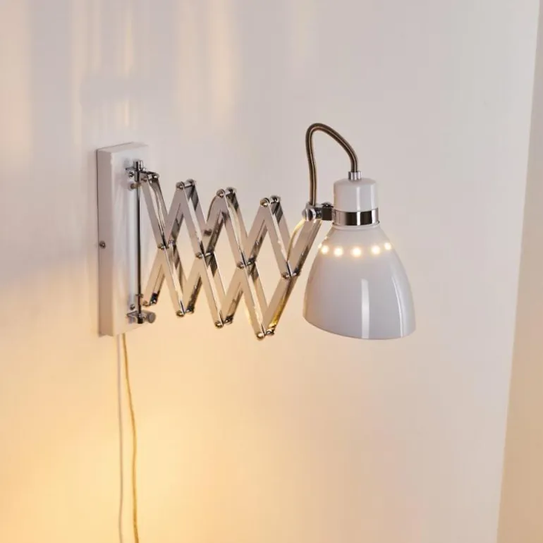 Applique murale Stranderott Chrome, Blanc, 1 lumière