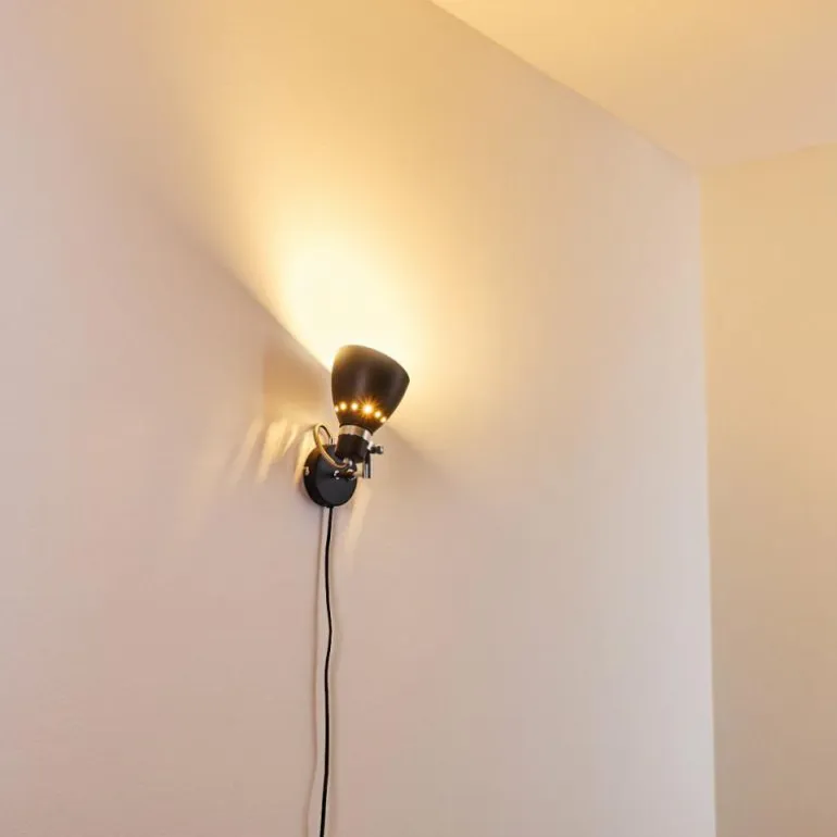 Applique murale Stranderott Noir, 1 lumière