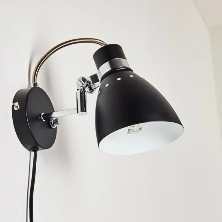 Applique murale Stranderott Noir, 1 lumière