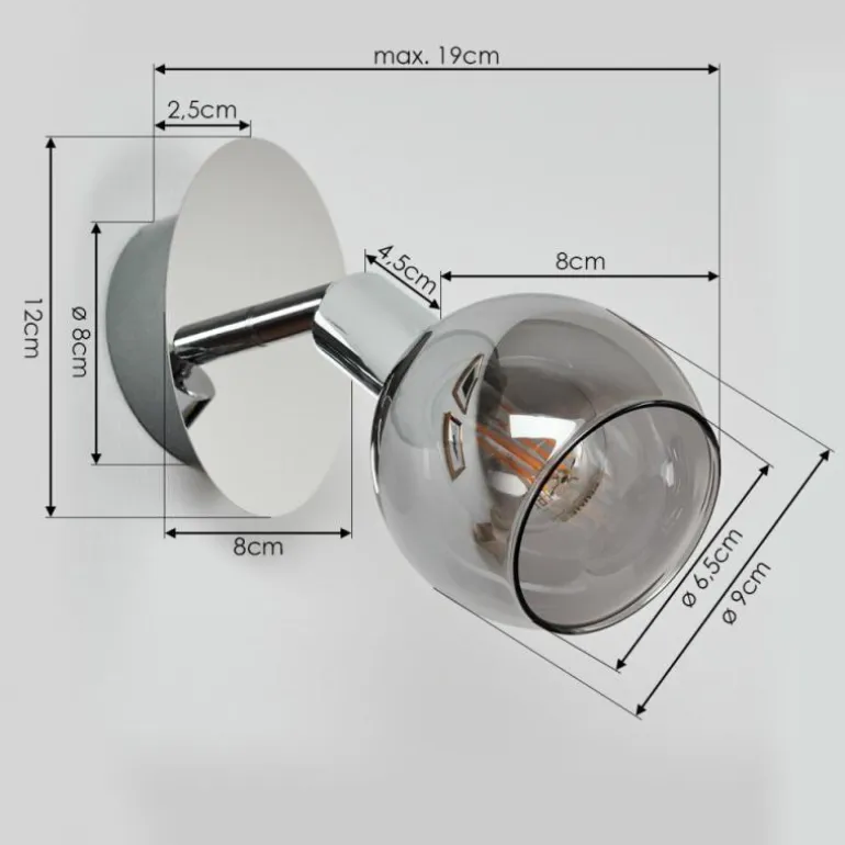 Applique murale Stranderod Chrome, 1 lumière