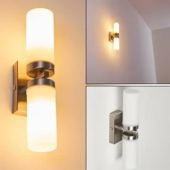 Applique murale Sundborn Acier brossé, 2 lumières