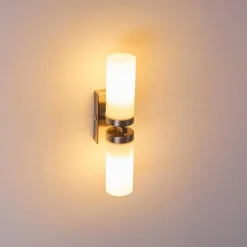 Applique murale Sundborn Acier brossé, 2 lumières