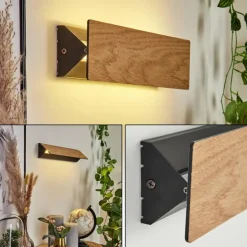 Applique murale Syar LED Noir, 1 lumière
