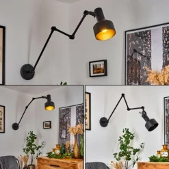 Applique murale Tablazos Noir, 1 lumière