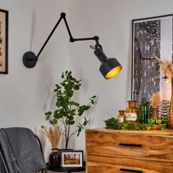 Applique murale Tablazos Noir, 1 lumière