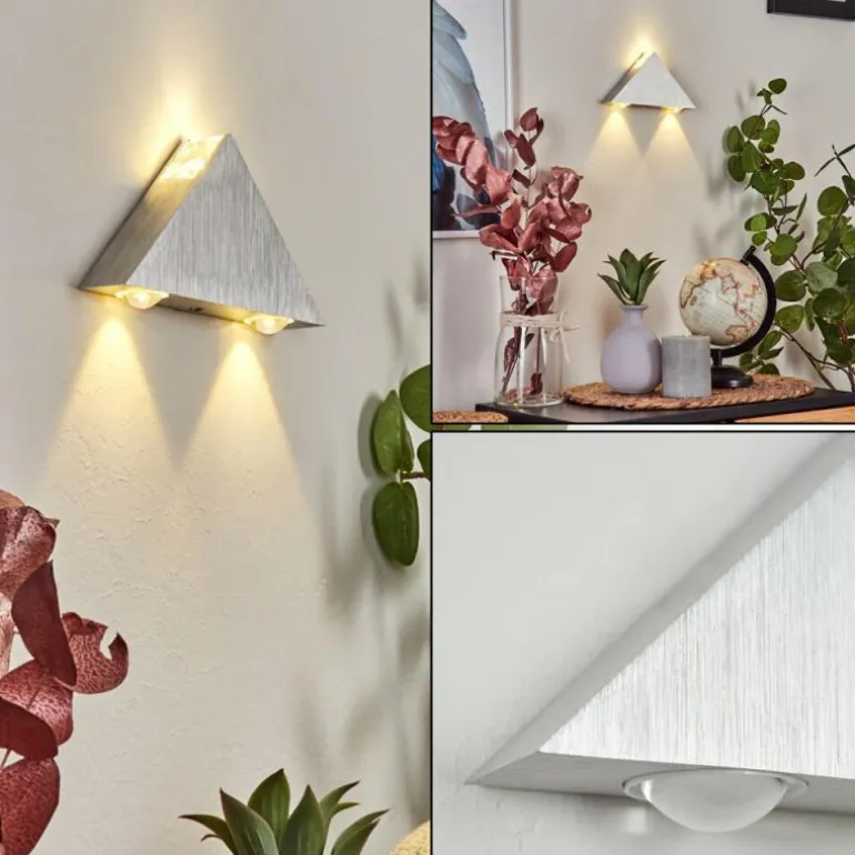 Applique murale Tapurai LED Argenté, 1 lumière