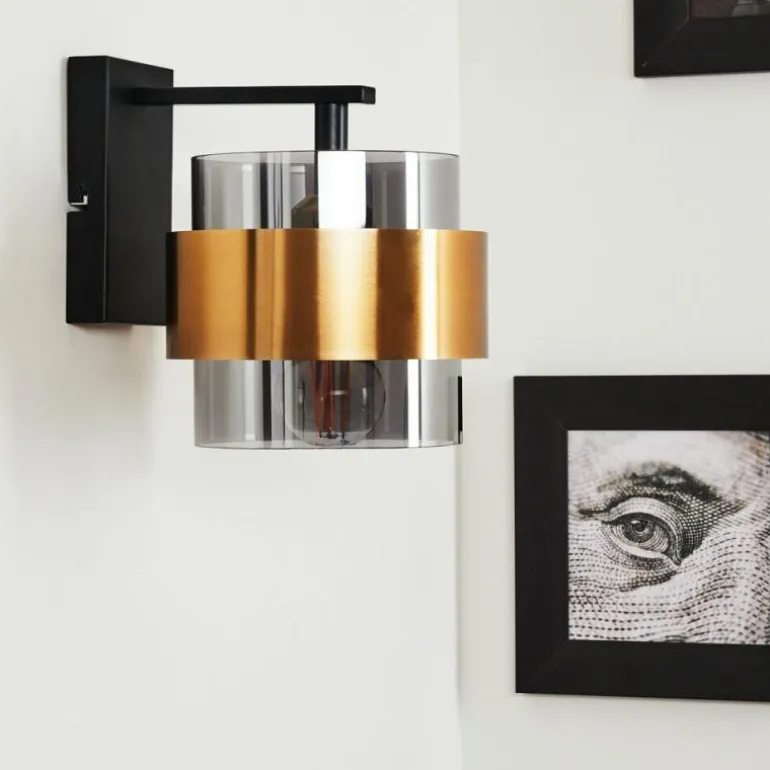 Applique murale Traak Noir, 1 lumière