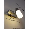 Applique murale Trio 8214 LED Aluminium, Chrome, Acier inoxydable, 1 lumière