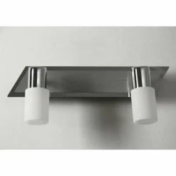 Applique murale Trio LED Aluminium, Chrome, Acier inoxydable, 2 lumières