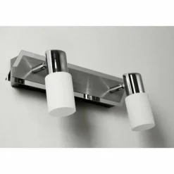 Applique murale Trio LED Aluminium, Chrome, Acier inoxydable, 2 lumières