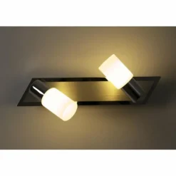 Applique murale Trio LED Aluminium, Chrome, Acier inoxydable, 2 lumières